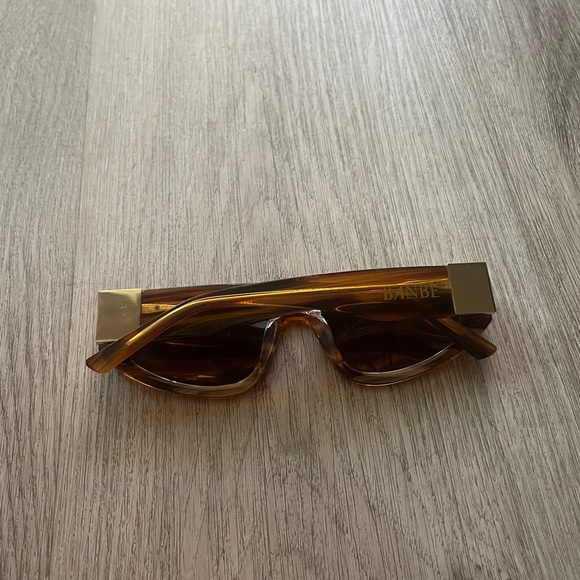 banbe the gemma brown stripe tortoise rounded edge square retro sunglasses NEW - Picture 3 of 4